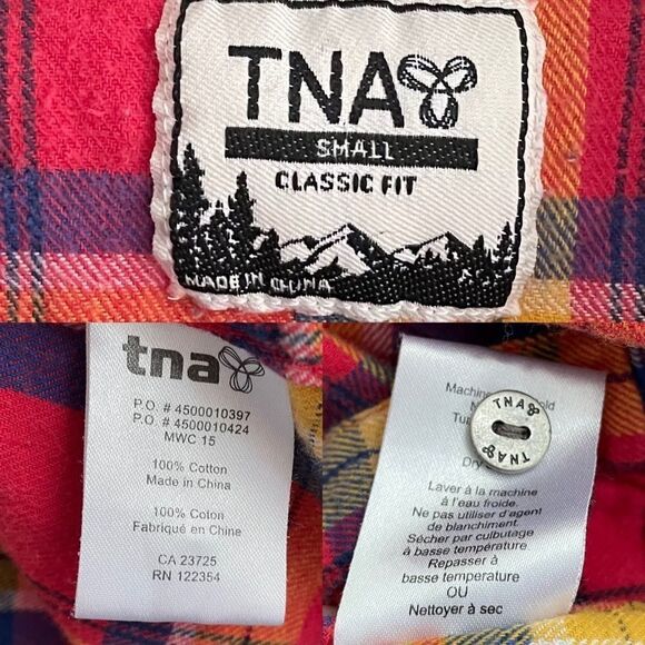 Aritzia Tna Flannel Plaid Button Down Shirt Classic Fit
S - Picture 3 of 3